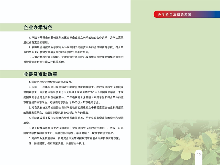 安徽馬鋼技師學(xué)院2024年秋季招生簡(jiǎn)章