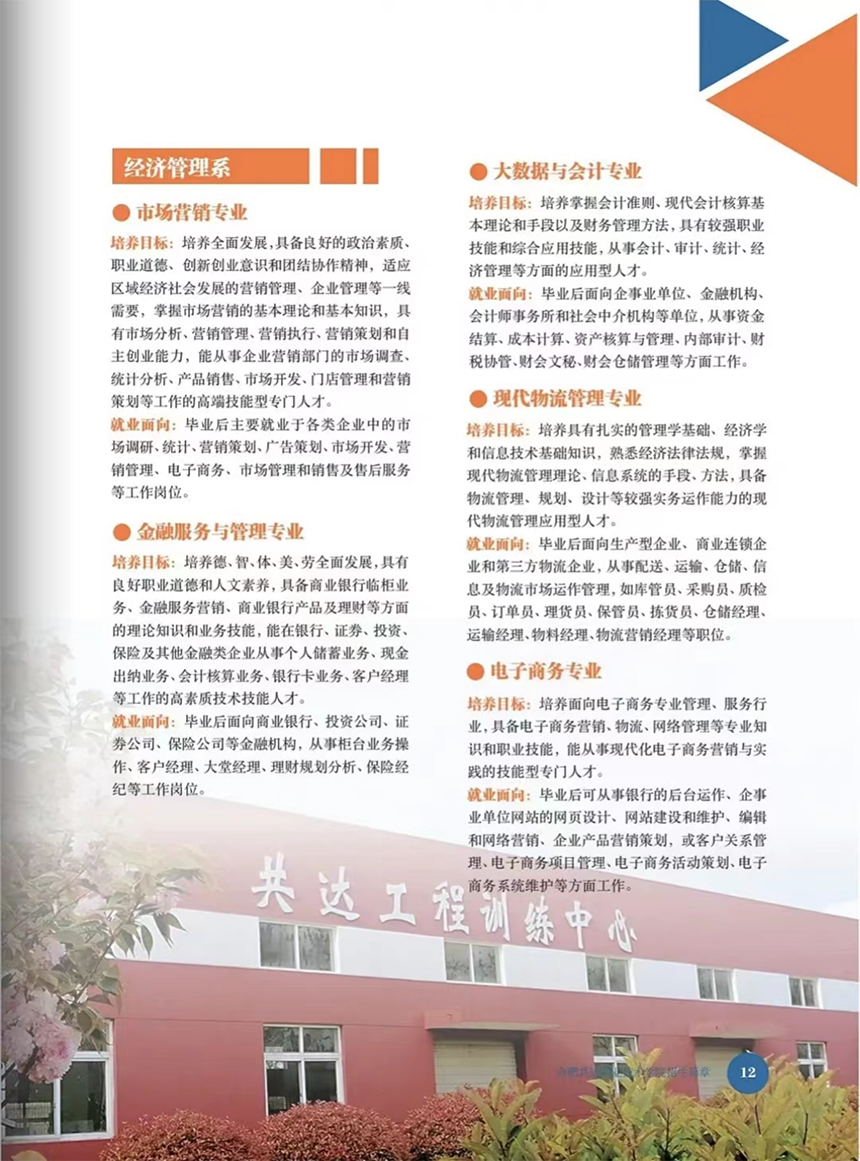 合肥共達(dá)職業(yè)技術(shù)學(xué)院－2024年分類考試招生宣傳冊