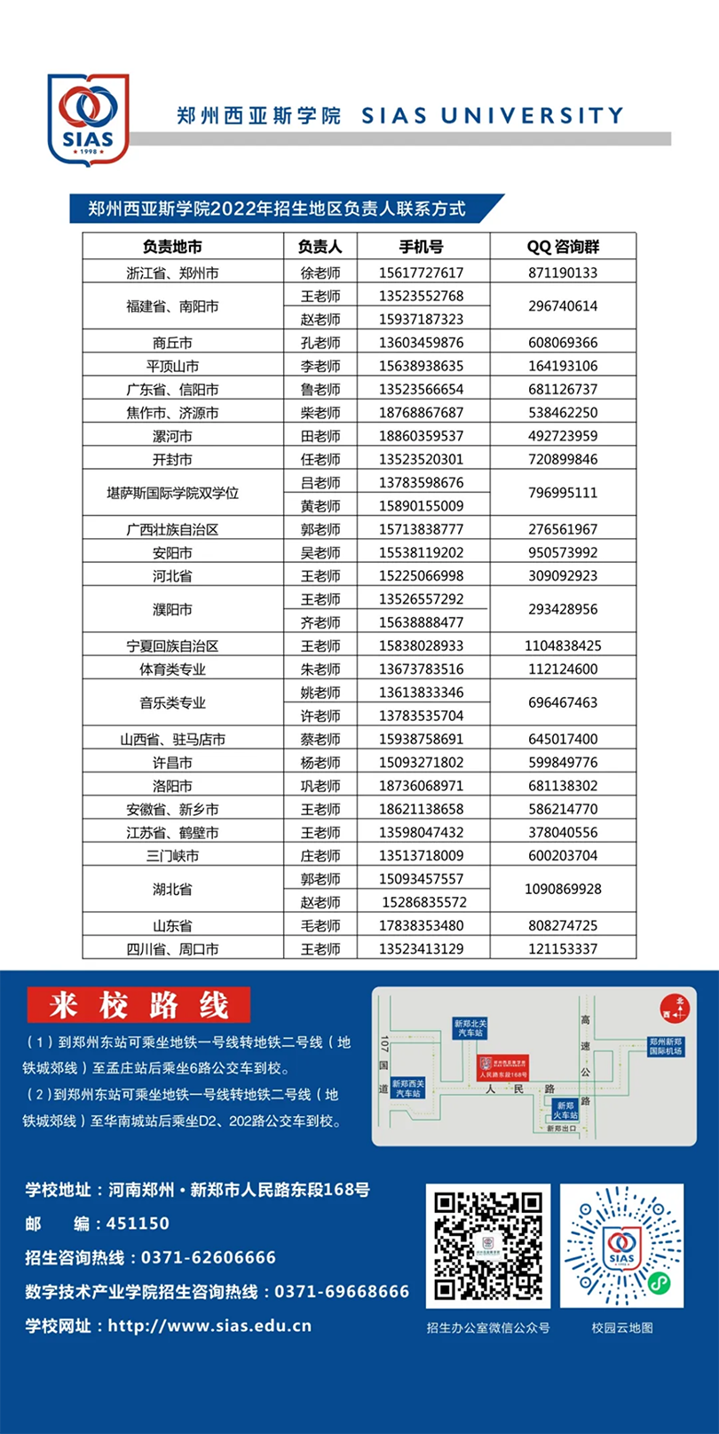 鄭州西亞斯學院－2022年招生簡章