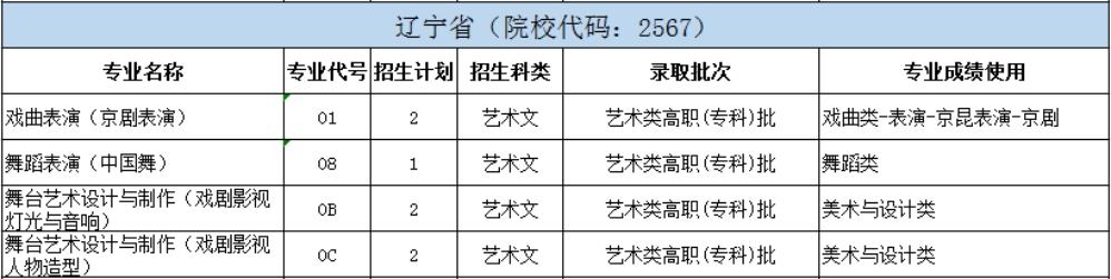 北京戲曲藝術(shù)職業(yè)學院2024年統(tǒng)招分省分專業(yè)招生計劃