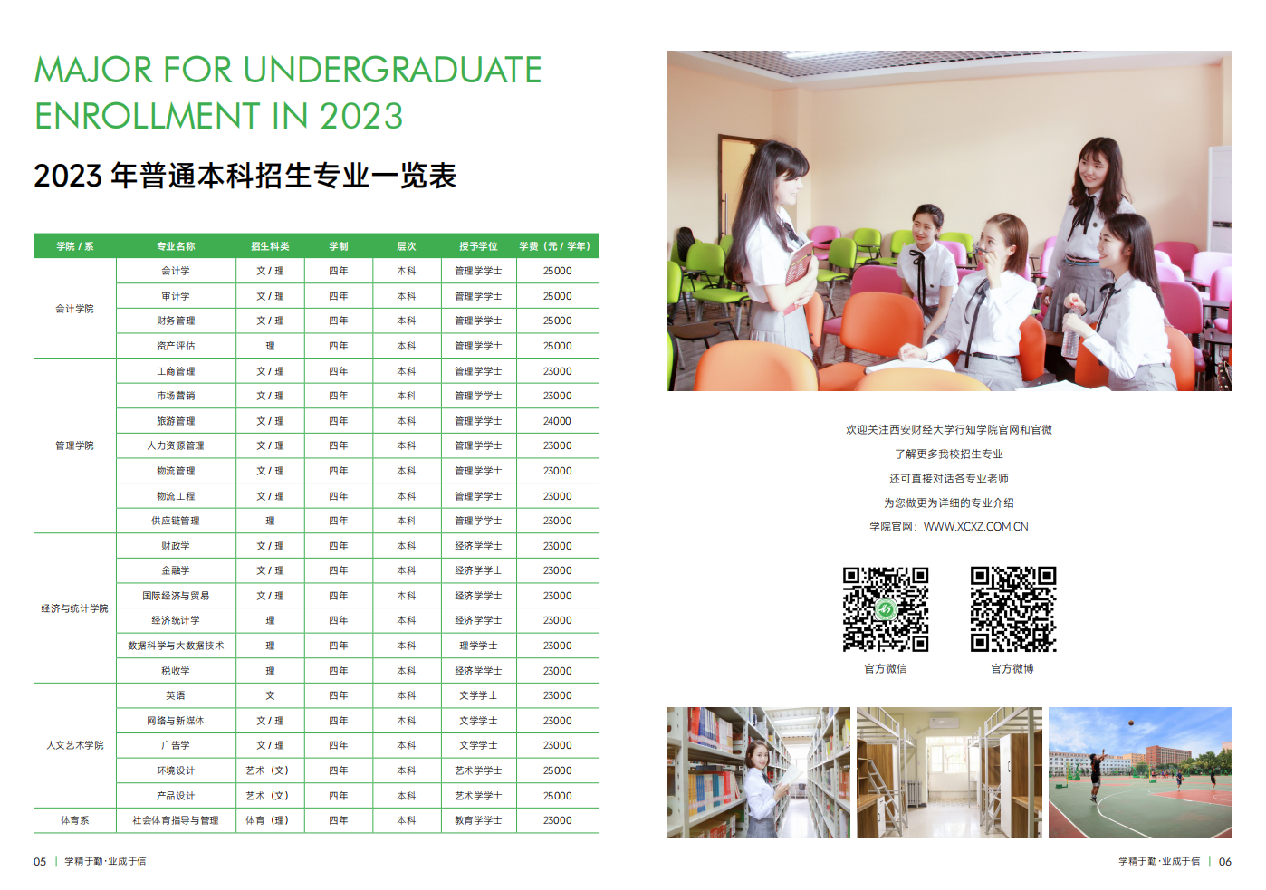 西安財經(jīng)大學行知學院－2023年招生簡章